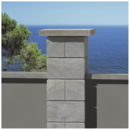 KIT 2 PILIERS MARBRE 170x30x30CM ANTHRA AVEC CHAPEAUX PLATS 40x40 CM